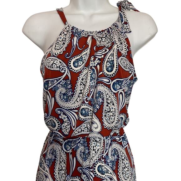 Banana Republic Paisley Perfect Travel Vacation Party Wash & Wear Sundress M - Picture 2 of 7